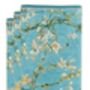 Van Gogh Blossom Blue Pack Of Three Towels, thumbnail 1 of 3