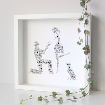 Personalised Engagement Word Art Gift With Dog, 3 of 3