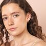 Stainless Steel Illusion Huggie Hoop Earrings In Gold, thumbnail 3 of 4