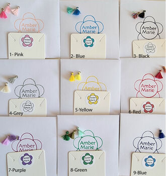 Dainty Tassel Initial Necklace Stand Up Gift In Box, 8 of 12