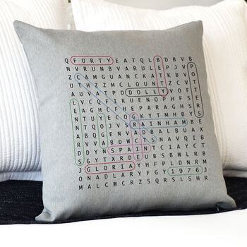 Personalised Word Search Cushion, 2 of 3