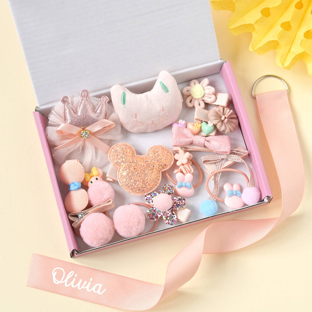 Personalised Peach Hair Clip Accessories Set By KEEDD