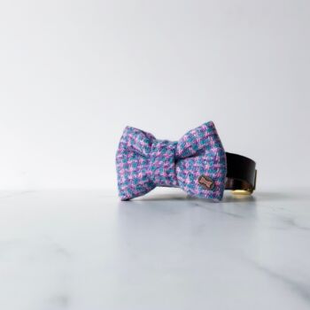Vibrant Violet Tweed Bow Tie, 2 of 3
