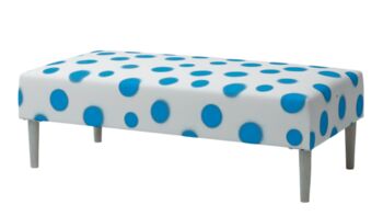 Hand Painted Upholstered Polka Dot Coffee Table Ottoman, 6 of 11