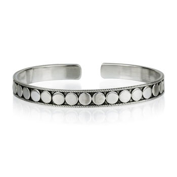 Maharaja Men's Sterling Silver Open Cuff, 6 of 8
