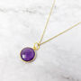 18ct Gold Plated Glowing Amethyst February Necklace, thumbnail 1 of 4