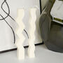 Pair Of Zig Zag And Wave Pillar Candles, thumbnail 3 of 4