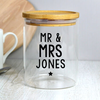 Personalised Free Text Glass Jar With Bamboo Lid, 8 of 8
