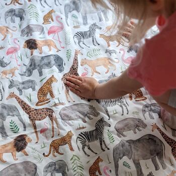 Safari Quilted Baby Playmat, 2 of 4