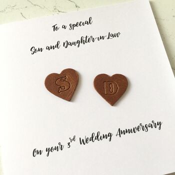 Personalised Son Daughter 3rd Anniversary Card, 2 of 3
