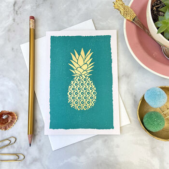 Pineapple Luxury Box Set Of Eight Note Cards, 8 of 10
