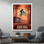 Personalised Mountain Bike Forest Trail Jump Poster, thumbnail 4 of 7