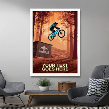 Personalised Mountain Bike Forest Trail Jump Poster, 4 of 7