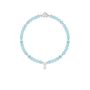 Aquamarine And Silver Beads Healing Crystals Bracelet Gift, thumbnail 3 of 6