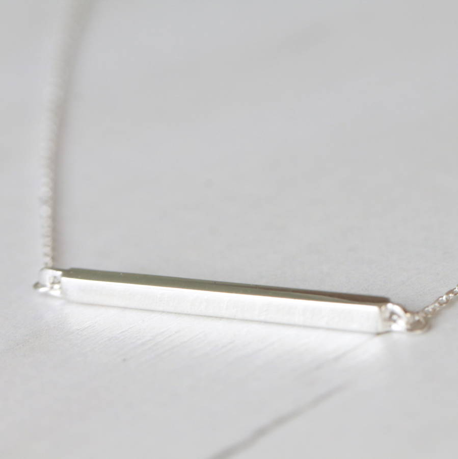 sterling silver bar necklace by attic