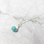 925 Sterling Silver Raw Turquoise Crystal Necklace, thumbnail 1 of 3