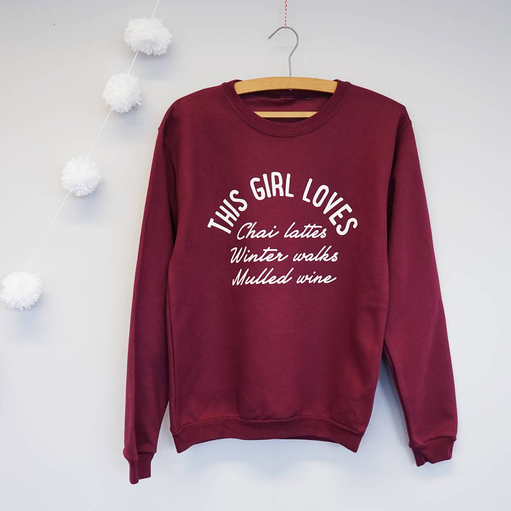 Personalised This Girl Loves Jumper, 1 of 5