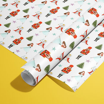 Nutcracker Christmas Gift Wrapping Paper Roll Or Folded, 2 of 3