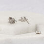 Silver And Cubic Zirconia 50th Birthday Earrings, A Leaf For Every Decade, thumbnail 8 of 10