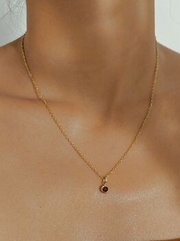 Personalised Circle Birthstone Pendant Necklace, 7 of 9