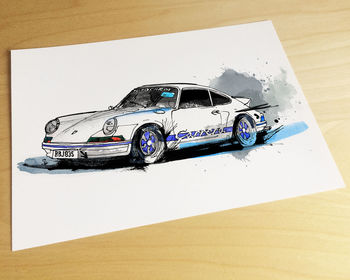 Porsche Carrera Gt Car Illustration, 2 of 5