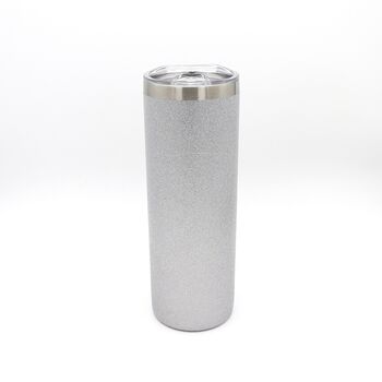 Stainless Steel Double Wall Glitter Skinny Tumbler, 7 of 8