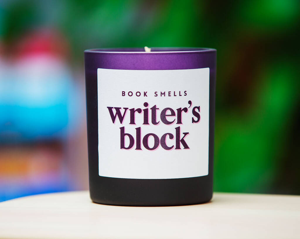 Book Smells Candle Writer's Block By Rare Birds Books