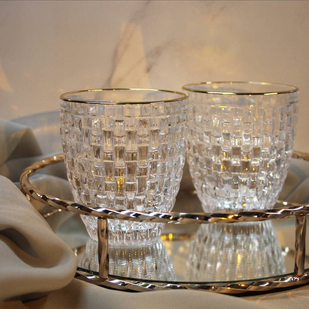 Luxury Glass Tumbler Set Of Two, 1 of 5