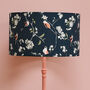 Rspb Long Tailed Tit Lampshade In Navy, thumbnail 1 of 2