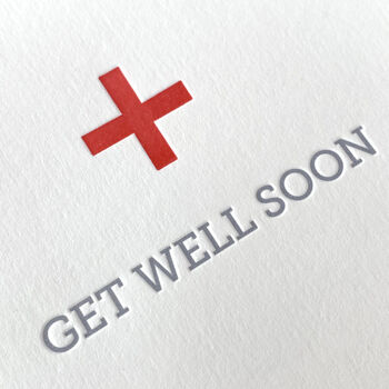 'Get Well Soon' Letterpress Card, 3 of 3