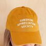 ‘Sunshine Appreciation Society’ Cotton Baseball Cap, thumbnail 10 of 12