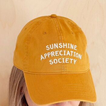 ‘Sunshine Appreciation Society’ Cotton Baseball Cap, 10 of 12