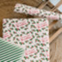 Personalised Christmas Holly Wrapping Paper, thumbnail 3 of 3