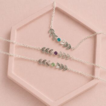 Delicate Gold Or Silver Plated Vine Birthstone Bracelet, 4 of 12