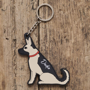 German Shepherd Key Ring Personalisation Available, 2 of 4