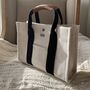 Personalised Linen Contrast Handle Cross Body Bag, thumbnail 2 of 5