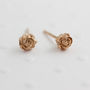 Rose Earrings Gold/Silver/Rose Gold, thumbnail 4 of 10