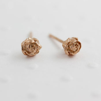 Rose Earrings Gold/Silver/Rose Gold, 4 of 10