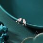 Dainty Robin Bird Stud Earrings In Sterling Silver, thumbnail 4 of 12