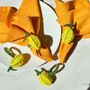 Lemon Beaded Napkin Rings Yellow • Set Of Four, thumbnail 1 of 5