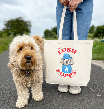 Personalised My Lush Puppy Tote Bag, 2 of 9