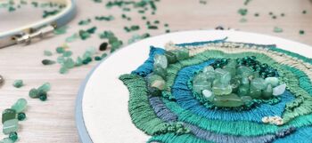 Semi Precious Geode Embroidery Kit, 5 of 7