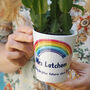 Personalised Balloon Rainbow Teacher Plant Pot, thumbnail 1 of 4