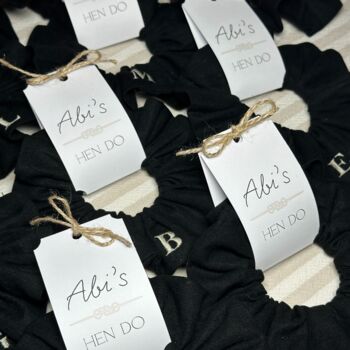 Personalised Embroidered Linen Scrunchie, 3 of 6