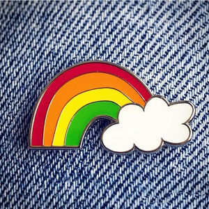 Rainbow Pin Badge By Cherie Did This