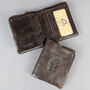 'Lander' Men's Leather Bi Fold Wallet In Chestnut, thumbnail 2 of 12