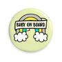 Rainbow Baby On Board Button Badge, thumbnail 2 of 5