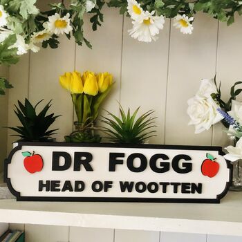 Personalised Teacher Name Wooden Double Roadsign, 8 of 12