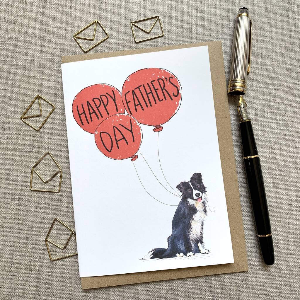 Father's Day Border Collie Card By Have A Gander | notonthehighstreet.com