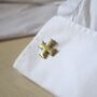 Silver Cross Cufflinks Polished Maltese Design For Men Gift, thumbnail 2 of 5